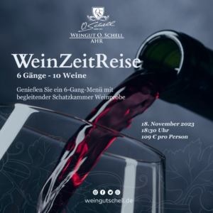 Kulinarische Weinprobe Weingut O Schell Schatzkammer Exklusive Ahr Weingut O. Schell Ahrwein des Jahres
