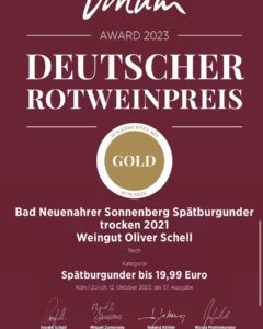 Deutscher Rotweinpreis Vinum Gault millau Meininger Ahrwein des Jahres Otger Oliver Schell Max schell bester Rotwein Spätburgunder Ahr Ahrtal Ahrwein