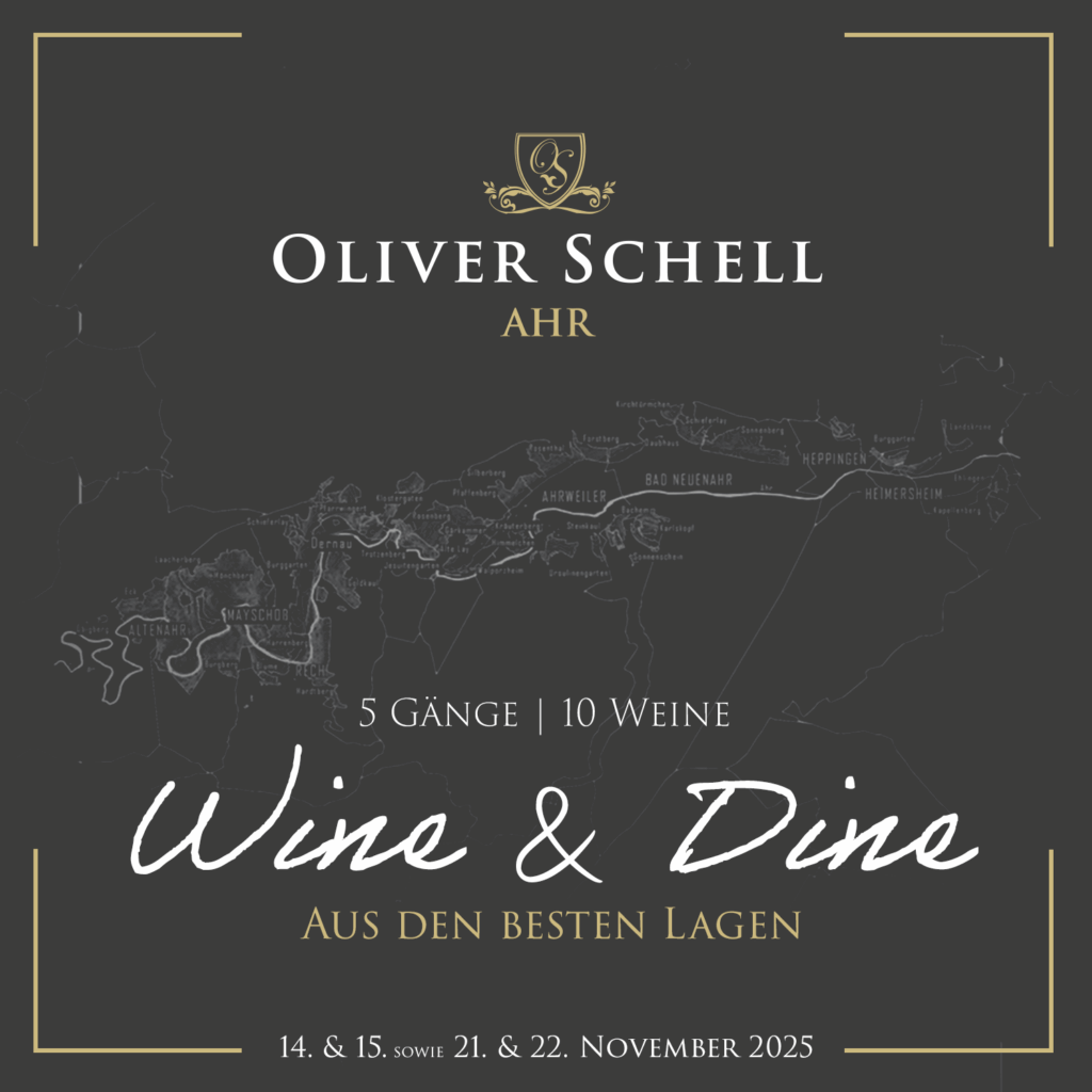 Wine and Dine Weingut Oliver Schell Otger Christin Schell Ahr Ahrtal Rotweinwanderweg Rotweinpreis Vinum Falstaff Ahrwein des Jahres