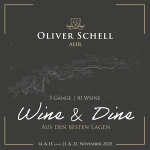 Wine and Dine Weingut Oliver Schell Otger Christin Schell Ahr Ahrtal Rotweinwanderweg Rotweinpreis Vinum Falstaff Ahrwein des Jahres